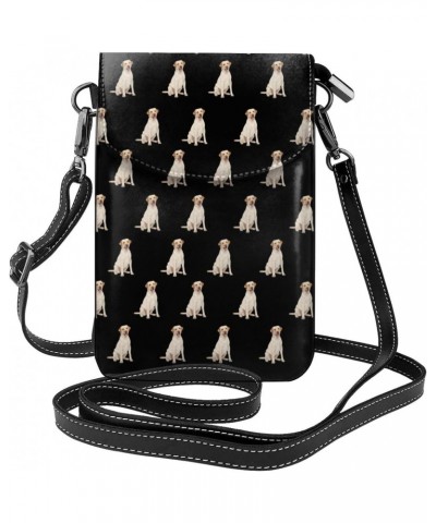 Labrador Dog Women'S Leather Flip Phone Bag, Small Crossbody Bag Card Holder Wallet Phone Case $18.51 Crossbody Bags