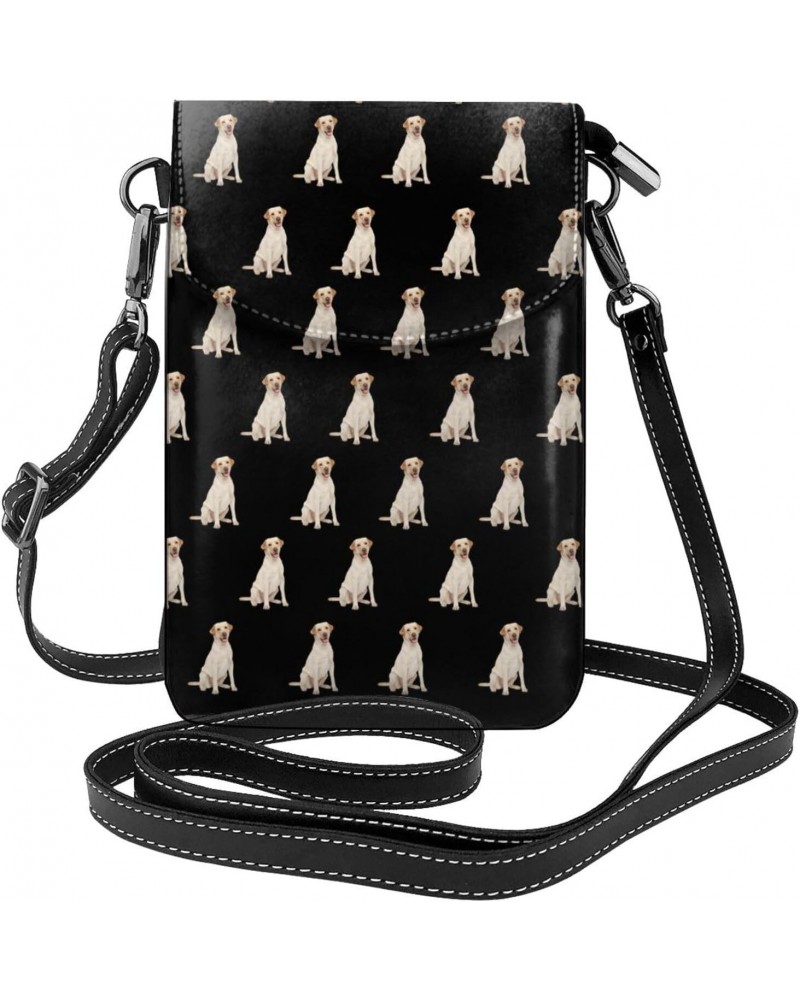 Labrador Dog Women'S Leather Flip Phone Bag, Small Crossbody Bag Card Holder Wallet Phone Case $18.51 Crossbody Bags