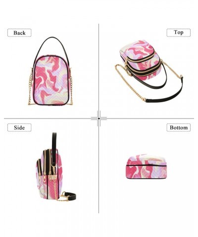 Cell Phone Purse Pink Yellow Crossbody Handbag Durable Shoulder Bag Sturdy Travel Pouch Compact Chic Bag for Women Everyday U...