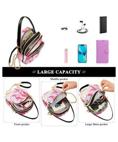 Cell Phone Purse Pink Yellow Crossbody Handbag Durable Shoulder Bag Sturdy Travel Pouch Compact Chic Bag for Women Everyday U...