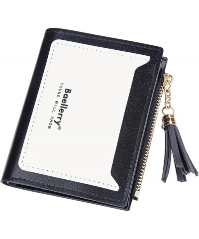 Card Holder Wallet Small Fashion Multi Card Buckle Party Wallets Zipper Wallet Leather Wallet for Men (Green, One Size) Black...