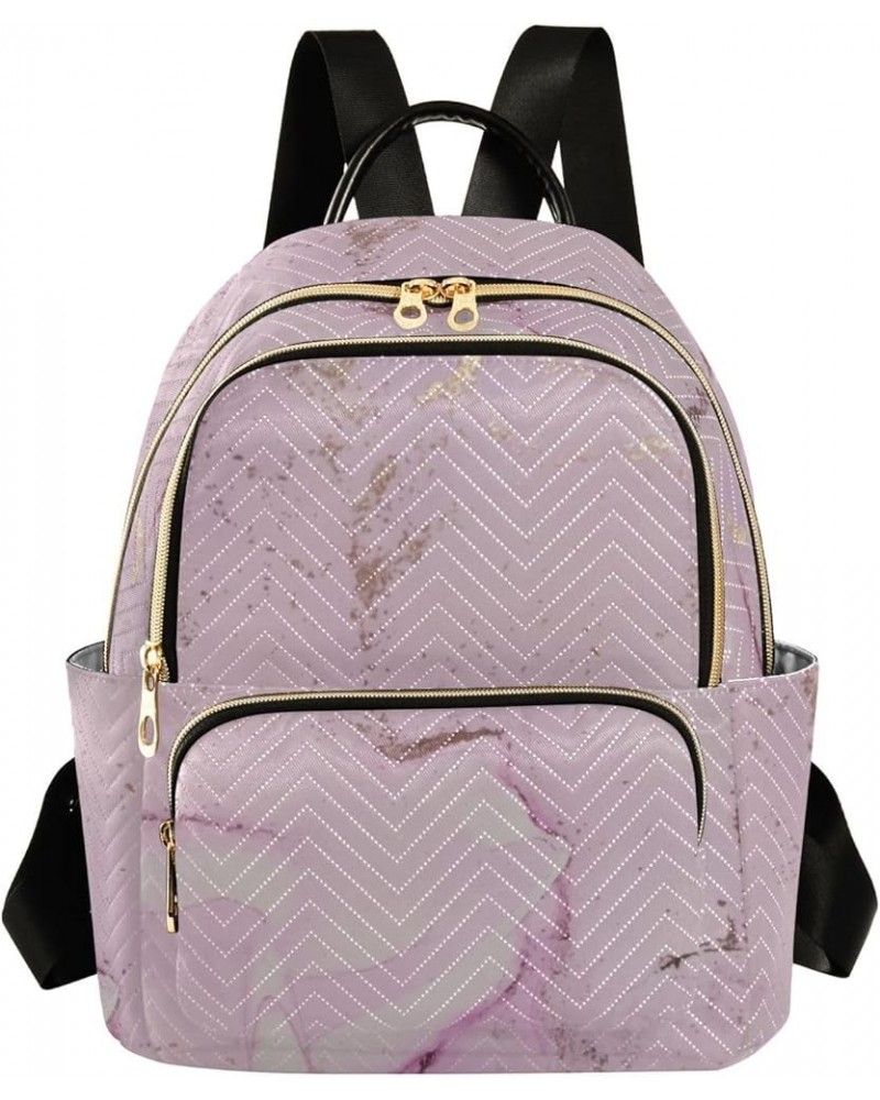 Backpack Purse for Women Pink Wall Marble, Mini Fashion Backpack Lightweight Casual Daypack Shoulder Bag Travel Backpack, Sma...