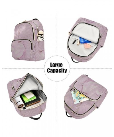 Backpack Purse for Women Pink Wall Marble, Mini Fashion Backpack Lightweight Casual Daypack Shoulder Bag Travel Backpack, Sma...