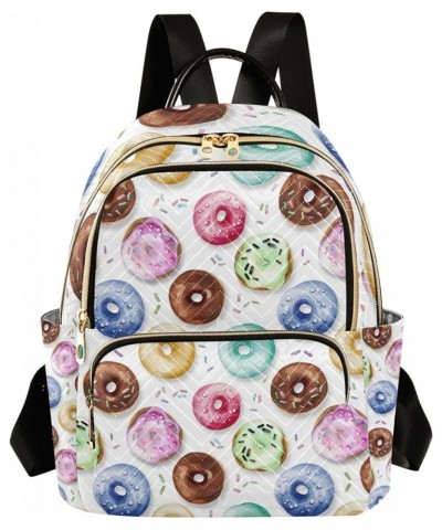 Doughnut Colorful Donuts Backpack for Women Shoulder Bag Lightweight Mini Backpack Casual Daypack Back Pack Small(11.41'' x 6...