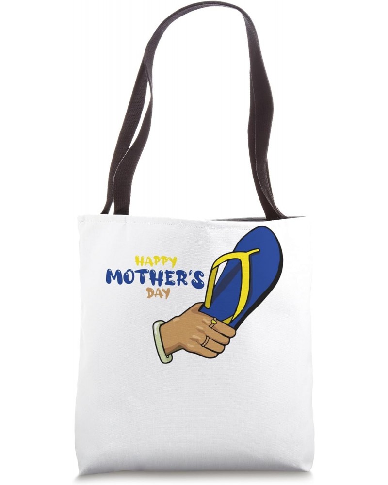 Funny Mom Day Get Angry From Her Son So She Use The Slipper Tote Bag $8.42 Totes