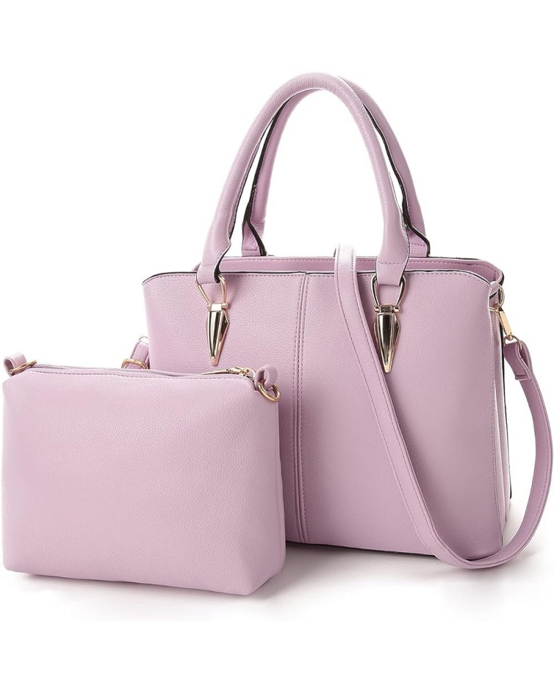 Womens Casual Handbag PU Leather Basic Crossbody Purses Hot Pink K Light Purple $24.97 Totes