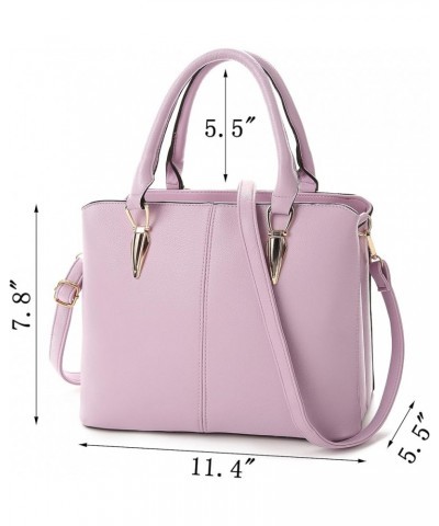 Womens Casual Handbag PU Leather Basic Crossbody Purses Hot Pink K Light Purple $24.97 Totes