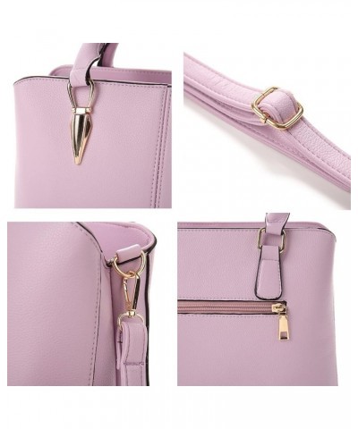 Womens Casual Handbag PU Leather Basic Crossbody Purses Hot Pink K Light Purple $24.97 Totes