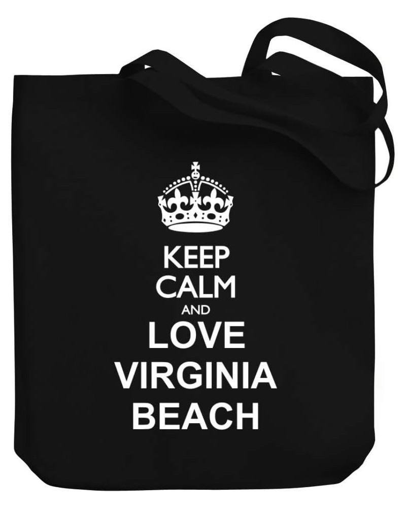 Keep calm and love Virginia Beach Canvas Tote Bag 10.5" x 16" x 4 $20.79 Totes