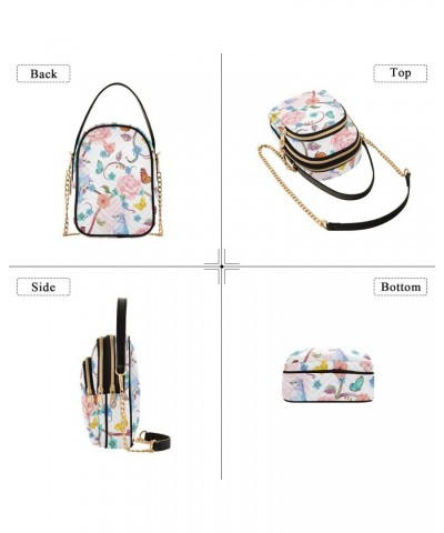 Joko lvery Flowers Birds Cross Body Purse Chain Crossbody Bags Shoulder Bag Handbag for Gifts Work Women $12.53 Crossbody Bags