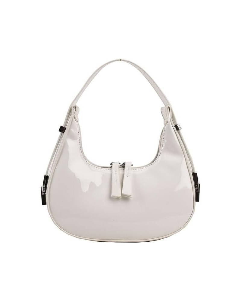 Women's Crescent Shoulder Bags, Retro Y2k 90s Hobo Handbags, Top Handle Y2k Underarm Bag Fashion Clutch Purses White $10.50 H...