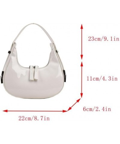 Women's Crescent Shoulder Bags, Retro Y2k 90s Hobo Handbags, Top Handle Y2k Underarm Bag Fashion Clutch Purses White $10.50 H...