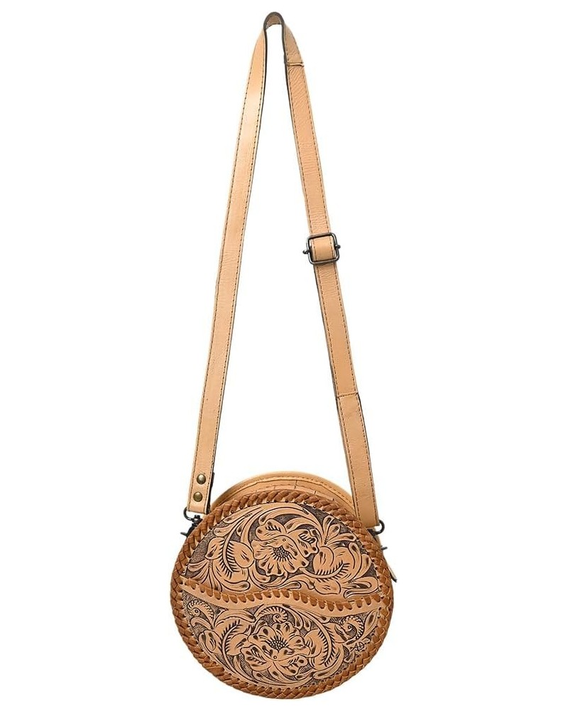 American Darling Canteen Hand Tooled Genuine Leather Women Bag Western Handbag Purse Adbg1461h $59.85 Handbags