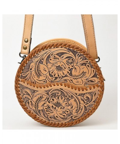 American Darling Canteen Hand Tooled Genuine Leather Women Bag Western Handbag Purse Adbg1461h $59.85 Handbags