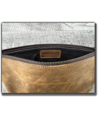 Leather Pouch with Zipper Tobacco Small $25.65 Travel Gear