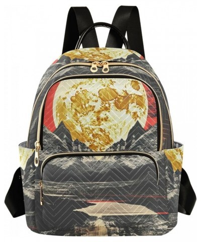 Women's Small Fashion Backpack Retro Style Landscape Print Ladies Travel Daypack Aesthetic Shoulder Bag 10.2×5.1×12.5 IN $18....