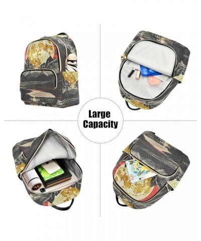 Women's Small Fashion Backpack Retro Style Landscape Print Ladies Travel Daypack Aesthetic Shoulder Bag 10.2×5.1×12.5 IN $18....