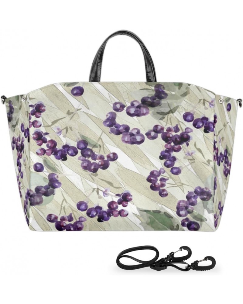 Grape Retro Pattern Large Tote Bag for Women Travel Should Bag Big Oversized Totes Waterproof Crossbody Tote Bag with Adjusta...