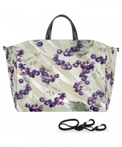 Grape Retro Pattern Large Tote Bag for Women Travel Should Bag Big Oversized Totes Waterproof Crossbody Tote Bag with Adjusta...