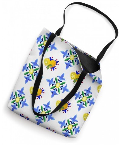 Summer,Italian,Sicilian style ,lemon,mosaic art Tote Bag $13.72 Totes