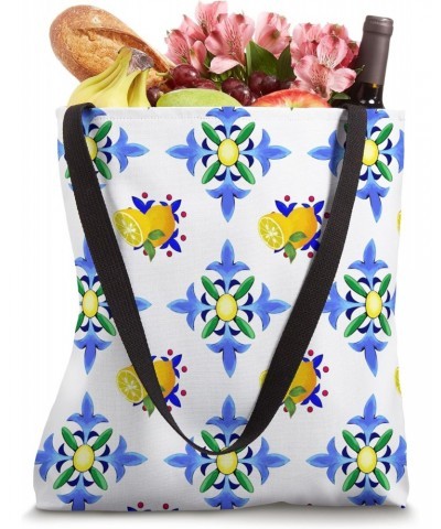 Summer,Italian,Sicilian style ,lemon,mosaic art Tote Bag $13.72 Totes