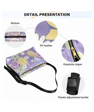 Green Floral Pattern Soft PU Leather Hobo Bags Large Womens Purse Soft Floral Print Crossbody Hobo Handbag Colorful Floral Gr...