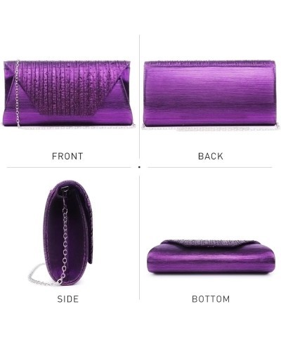 Evening Bag for Women Glitter Rhinestone Wedding Evening Purse Crystal Envelope Clutch Crossbody Shoulder Bags Purple $11.00 ...