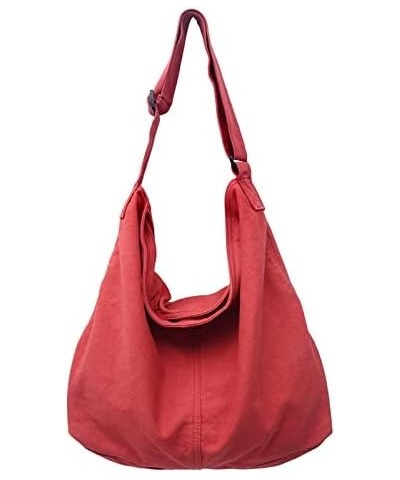 Fairy Grunge Tote Bag Y2K Canvas Shoulder Bag, Large Capacity Hobo Crossbody Shoulder Bag, Aesthetic Handbag Red $14.69 Totes