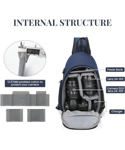 Camera Sling Backpack Camera Bag for DSLR SLR Mirrorless Camera,Wate-resistance Camera Shoulder Crossbody Bag Case Compatible...