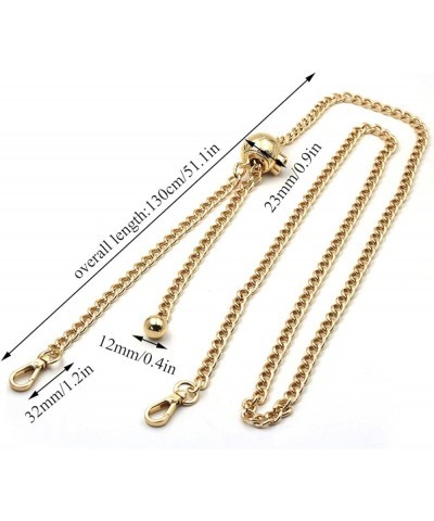 130cm Adjustable Bag Chain Accessories for Handbags Messenger Bag with Bag Chain Metal Shoulder Strap (Color : Black, Size : ...