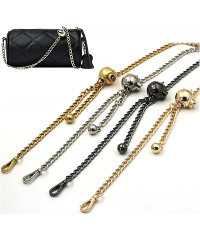 130cm Adjustable Bag Chain Accessories for Handbags Messenger Bag with Bag Chain Metal Shoulder Strap (Color : Black, Size : ...