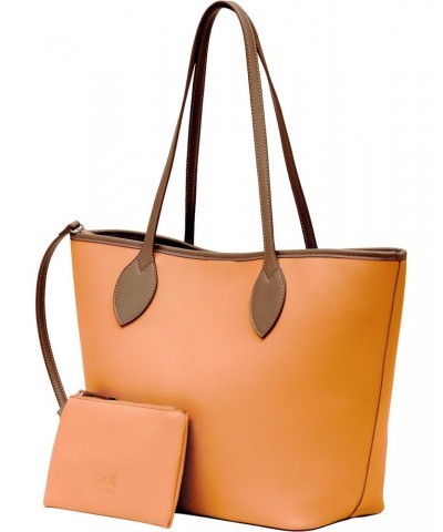 Cavalli Class RAVENNA Light Peach Everyday Soft Large Shopper Tote Bag for womens $69.75 Totes