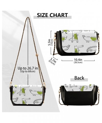 Cute Green Crocodile Mini Crossbody Bag Women Small Black Purses with Adjustable Strap Over The Shoulder Bag $22.39 Crossbody...