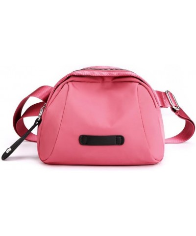 Crossbody Bag for Women Fashionable Nylon Purses Small Shoulder with Wide Strap Messenger Bag Pink $16.94 Crossbody Bags