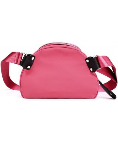 Crossbody Bag for Women Fashionable Nylon Purses Small Shoulder with Wide Strap Messenger Bag Pink $16.94 Crossbody Bags