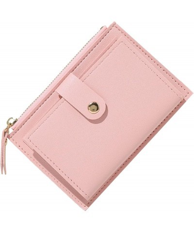 Phone Wallet Stick on Clear Ladies Zip Coin Purse Multi Card Slot Wallet Leather Coin Purse Wallet Pink $8.28 Wallets