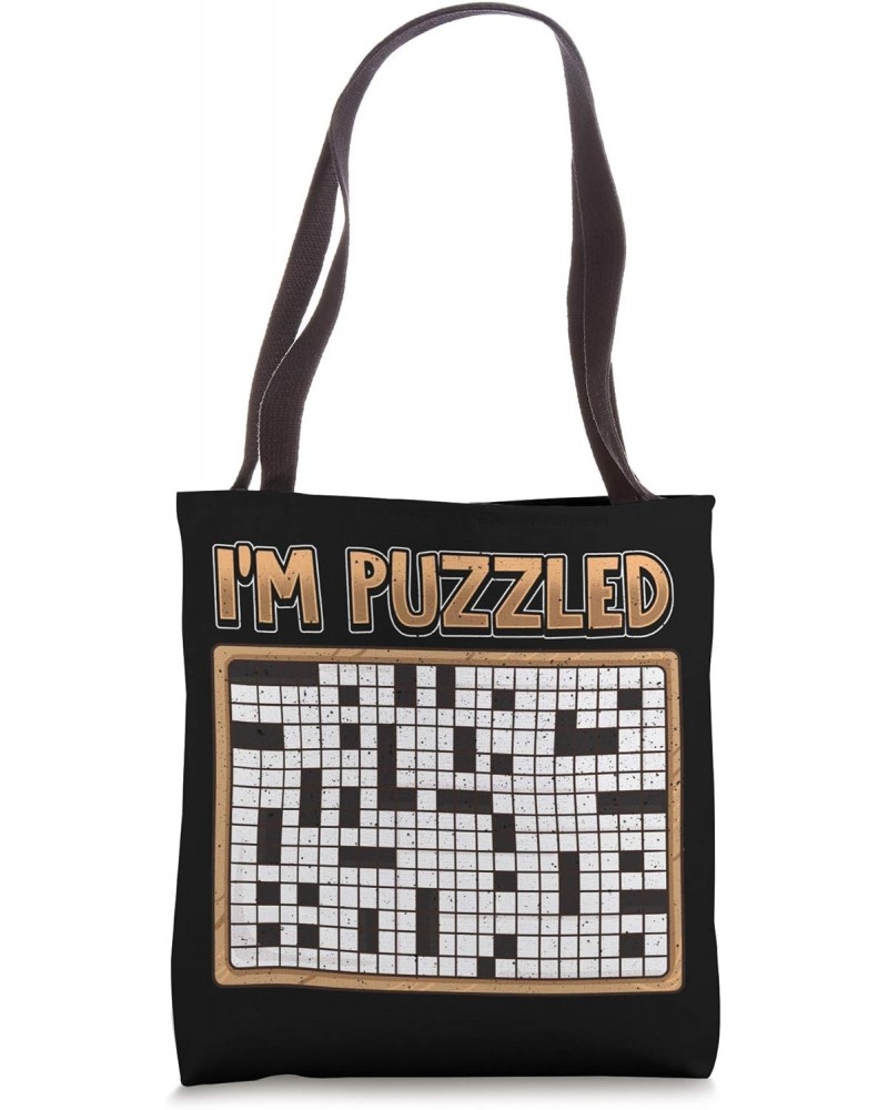 Funny Crossword Puzzle I'm Puzzled Love Crossword Puzzle Tote Bag $11.52 Totes