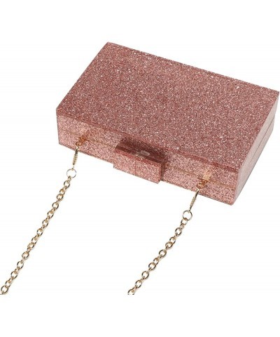 Acrylic Clutch Bags Purse Perspex Bag Handbags for Women 10-glitter-pink $15.98 Evening Bags