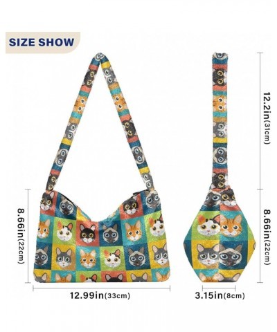 Dogs Plush Underarm Bag Women's Tote Handbags Fluffy Shoulder Bag Purse Lightweight Tote Bags School Tote Bag M-18 $10.56 Totes