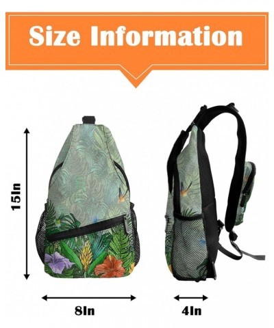 Sling Bag Crossbody Sling Backpack Waterproof Chest Bag Daypack Shoulder Bag for Hiking Walking Travel Botanyplr6017 $17.97 C...