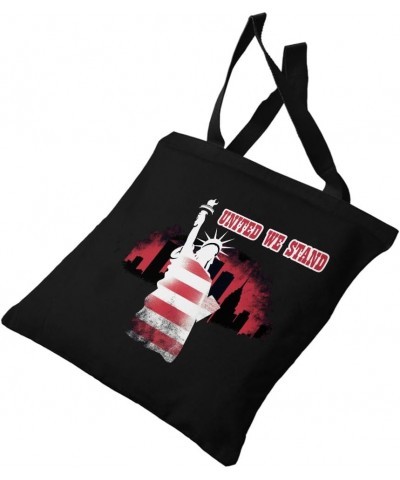 United We Stand Canvas Tote Bag - Best Present Ideas - Patriotic Presents Navy $17.84 Totes