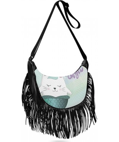 Women Fringe Tassel Cross Body Bag Cute Pug Pirate on Light Blue Leisure Shoulder Bag Color562 $11.10 Crossbody Bags