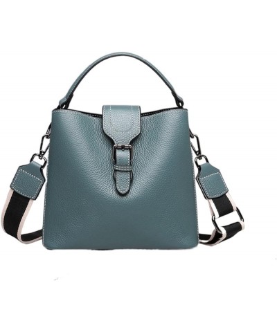 Women's bag hand water bucket package fashion wild large capacity shoulder diagonal bag Bean Green $26.08 Shoulder Bags