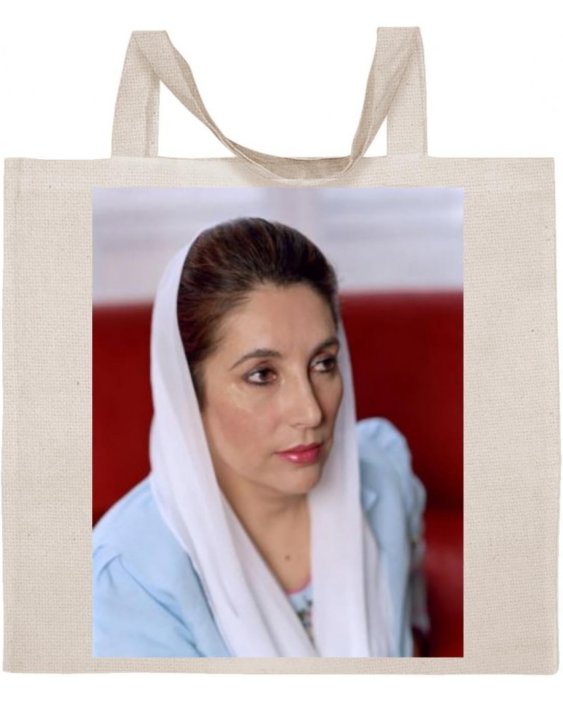 Benazir Bhutto - Cotton Photo Canvas Grocery Tote Bag IDPP386075 $16.36 Totes