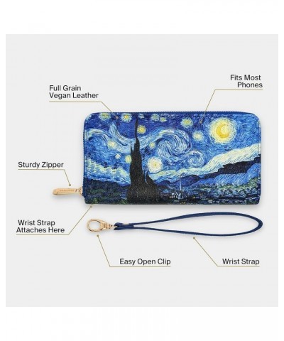 Wristlet Bifold Wallet Signature Collection (Laurel Burch Blossoming Floral) Blue Marble $23.57 Wristlets