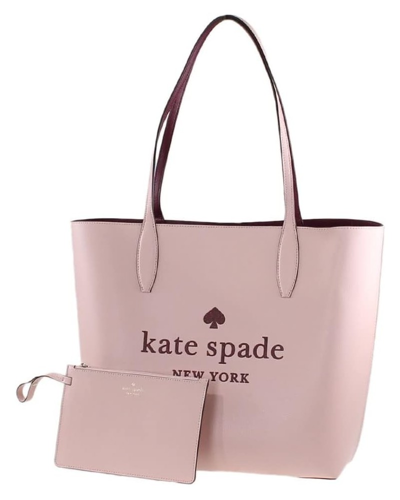 Kate Spade Glitter On Leather Large Reversible Tote Rose Smoke Pink Burgundy $64.64 Totes