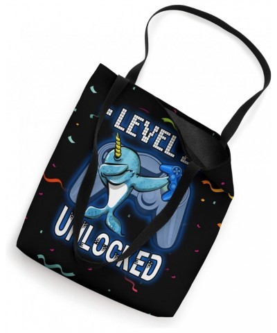 Level 21 Unlocked Funny Dabbing Narwhal Gamer 21st Birthday Tote Bag $10.51 Totes