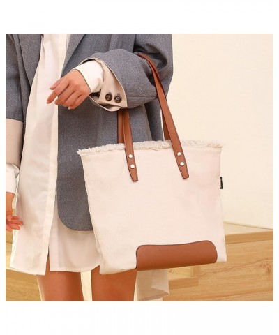 Solid Color Tote Handbags for Women Classic Hobo Bags for Women Shoulder Bag Purse Gym Bag Travel Bag Mommy Bag 2024 Beige $2...