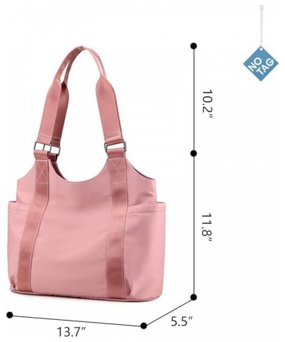 Tote Shoulder Bags for Women Nylon Top Handle Purses and Handbags Large Travel Tote Handbags Pink $22.67 Totes