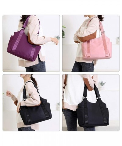 Tote Shoulder Bags for Women Nylon Top Handle Purses and Handbags Large Travel Tote Handbags Pink $22.67 Totes